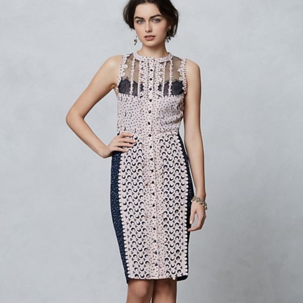 Beguile by Byron Lars Laser Cut Sheath Dress